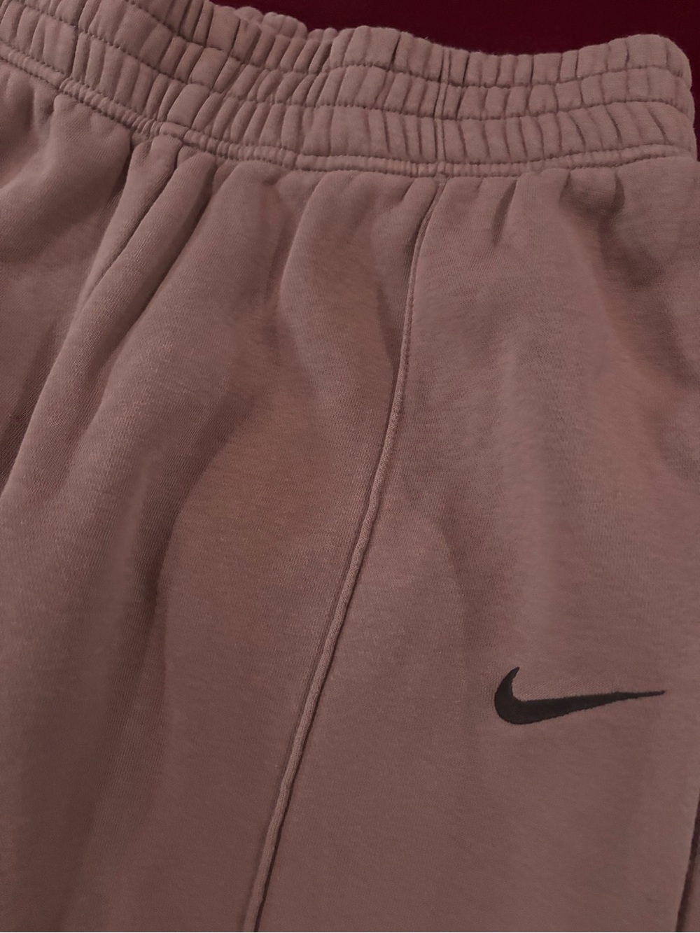 Nike Womens Mauve Pink/Brown Fleece Joggers - Picture 2 of 4